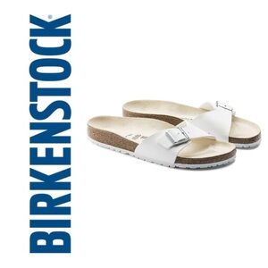 Birkenstock white Madrid One strap Sandals